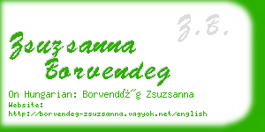 zsuzsanna borvendeg business card